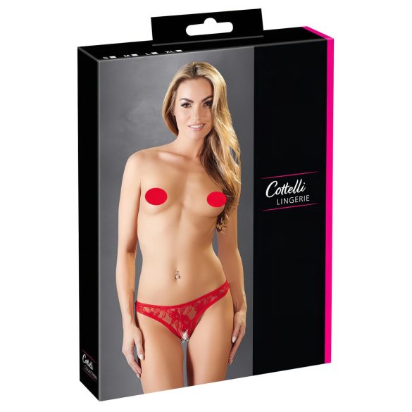 Cottelli - Tanga sexy en dentelle (rouge)