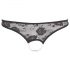 Cottelli - String ouvert en dentelle avec perles (noir)