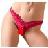 Cottelli - Culotte Fleur Ouverte avec Perles pour Femme (Rouge)