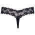 Cottelli - string en dentelle avec double rangée de perles (noir) - XL