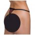 Cottelli - tanga luxe avec perles roses (rouge-noir) - M/L