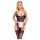 Cottelli - costume de soubrette transparent (noir-rose)