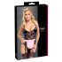 Cottelli - costume de soubrette transparent (noir-rose) - M