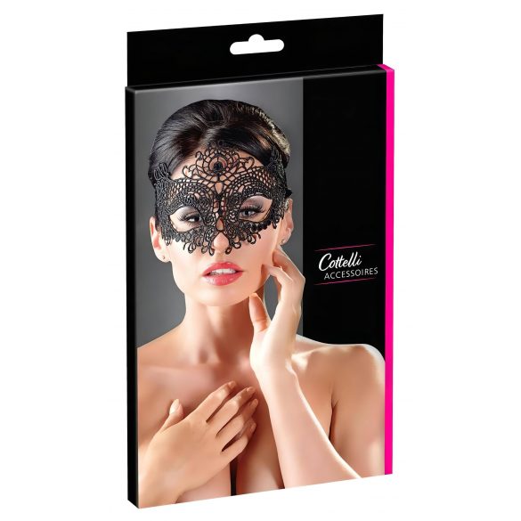 Cottelli - Masque effet dentelle brodée (noir)