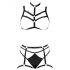 Cottelli - Ensemble de lingerie harnais orné - noir (S-L)