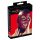 Bad Kitty - masque de fellation brillant - noir-rouge (S-L)