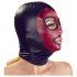 Bad Kitty - masque de fellation brillant - noir-rouge (S-L)