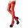 Cottelli - Bas autofixants en satin (rouge) - 3/M-L