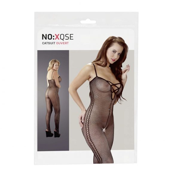 NO:XQSE - Bodystocking à motifs latéraux - noir - 2XL/3XL