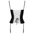 Cottelli Party - corset satin porte-jarretelles (noir)