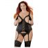 Cottelli Grande Taille - top jarretelles adaptable (noir) - 2XL