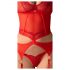 Obsessive Cupide Desir - ensemble en dentelle transparente (rouge) - L/XL