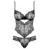 Obsessive Alluria - body dentelle fleurie (noir)