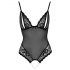 Cottelli - body ouvert en dentelle avec perles (noir) - M