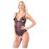 Cottelli - body ouvert en dentelle avec perles (noir) - L