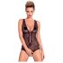 Obsessive Fiorenta - body en dentelle ouvert avec perles (noir)