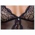 Cottelli - Body ouvert en dentelle avec porte-jarretelles (noir) - L