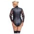 Cottelli Bondage Grande Taille - Body à manches dentelle (noir) - 2XL