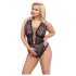 Cottelli Curves Plus Size - Body transparent à motifs (noir)