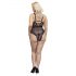 Cottelli Curves Plus Size - Body transparent à motifs (noir)