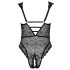 Cottelli Curves Plus Size - Body transparent à motifs (noir)