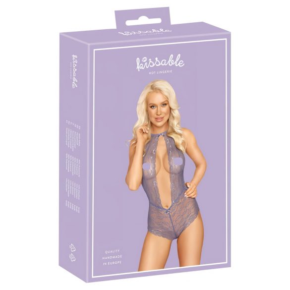 Kissable - Body en dentelle à col licou (violet) - L/XL