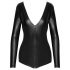 Noir - body manches longues brillant (noir) - M