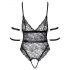 Cottelli Bondage - body en dentelle ouvert (noir) - M