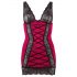 Cottelli - Robe exclusive lacée en dentelle (rouge-noir) - L