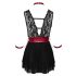 Cottelli Bondage - Babydoll en Dentelle avec Collier (Noir)