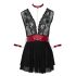 Cottelli Bondage - Babydoll en Dentelle avec Collier (Noir) - XL