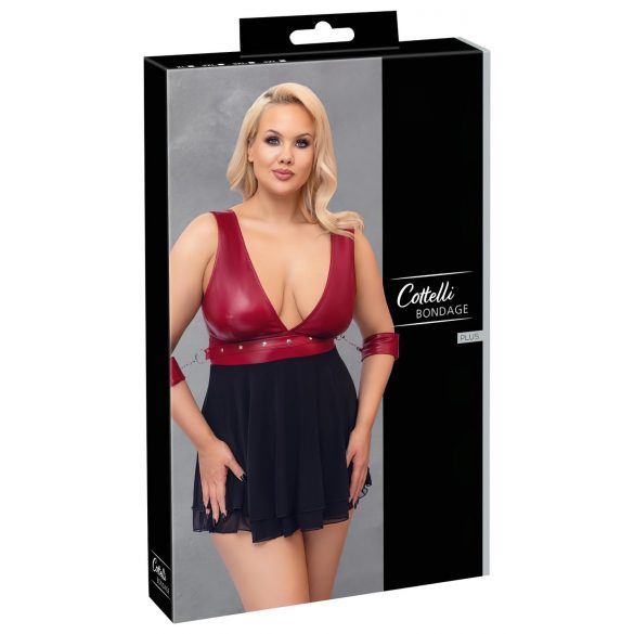 Cottelli Bondage Grande Taille - Babydoll (Rouge-Noir)