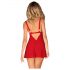 Obsessive Elianes - ensemble babydoll en dentelle (rouge) - M/L