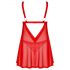 Obsessive Elianes - ensemble babydoll en dentelle (rouge) - M/L