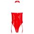 Black Level - body ouvert à col halter (rouge) - S