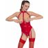 Black Level - body ouvert à col halter (rouge) - S