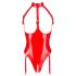 Black Level - body ouvert à col halter (rouge) - S