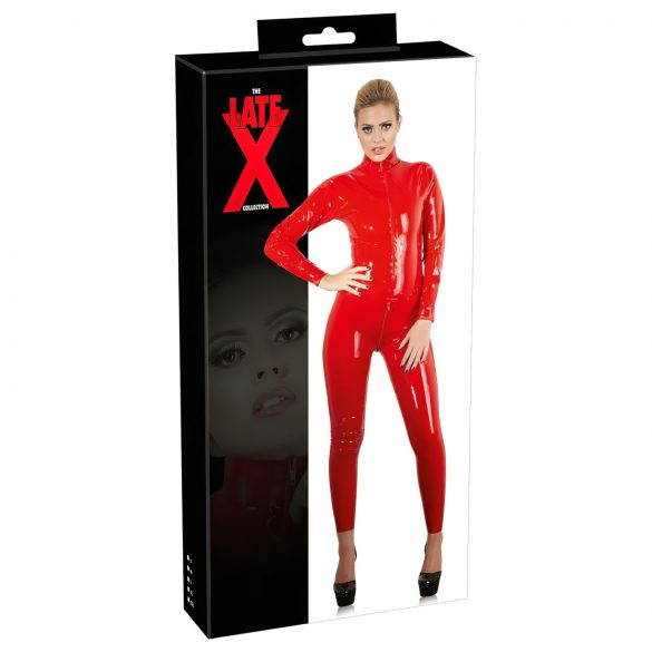 LATEX - combinaison à manches longues pour femme (rouge)