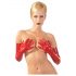 Gants longs unisexe en latex (rouge) - M