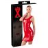 LATEX - robe courte en latex sans manches (rouge)