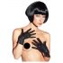 Gants unisex courts en latex (noirs) - M