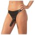 LATEX - culotte avec gode externe - noir (S-L)