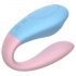 Mrow 03 - Vibrateur couple étanche et rechargeable (bleu-rose)