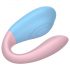 Mrow 03 - Vibrateur couple étanche et rechargeable (bleu-rose)