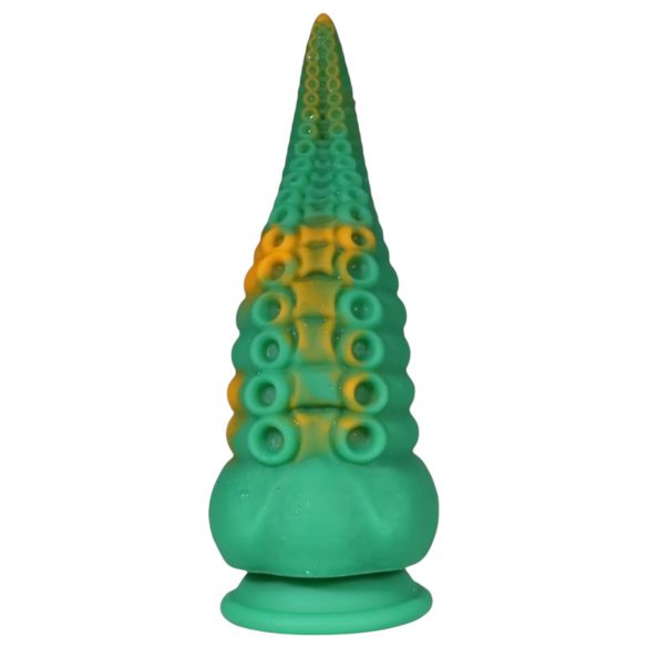 OgazR Octopuss - gode avec ventouse en forme de tentacule de pieuvre - 21 cm (vert-jaune)