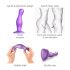 Curvy M - Dildo ondulé avec base (violet)