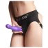 Curvy M - Dildo ondulé avec base (violet)