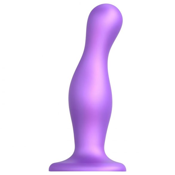 Strap-on-me Curvy L - godemichet ondulé avec base (violet)