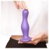 Strap-on-me Curvy L - godemichet ondulé avec base (violet)