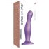 Strap-on-me Curvy L - godemichet ondulé avec base (violet)